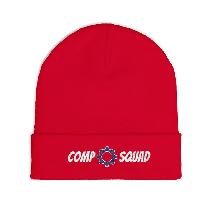 Embroidered Comp Squad Logo Knit Beanie