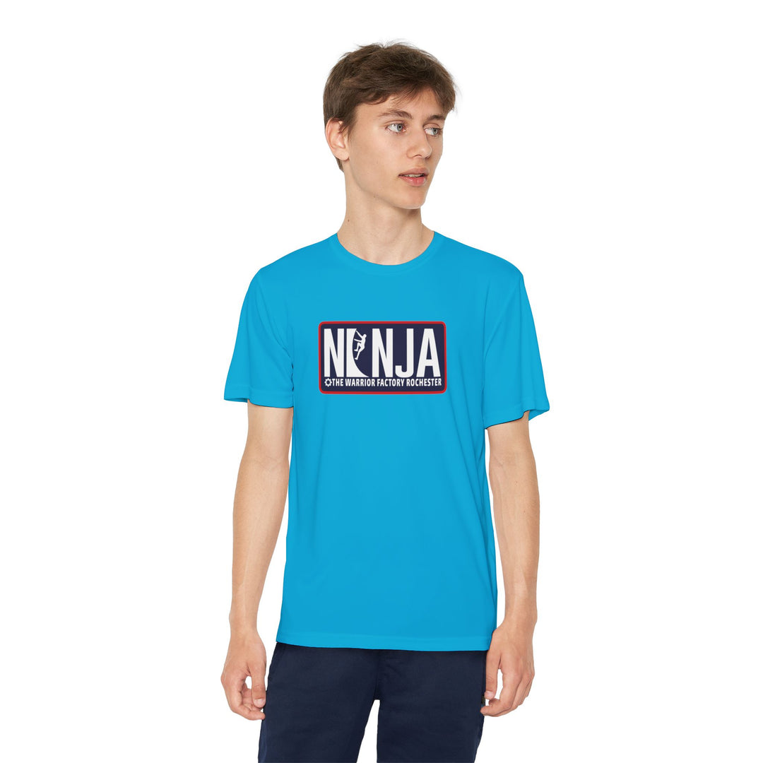 NINJA The Warrior Factory Rochester Badge Tee — Youth Competitor Shirt