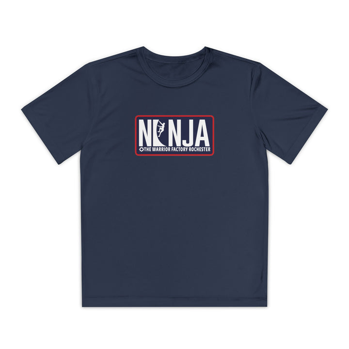 NINJA The Warrior Factory Rochester Badge Tee — Youth Competitor Shirt