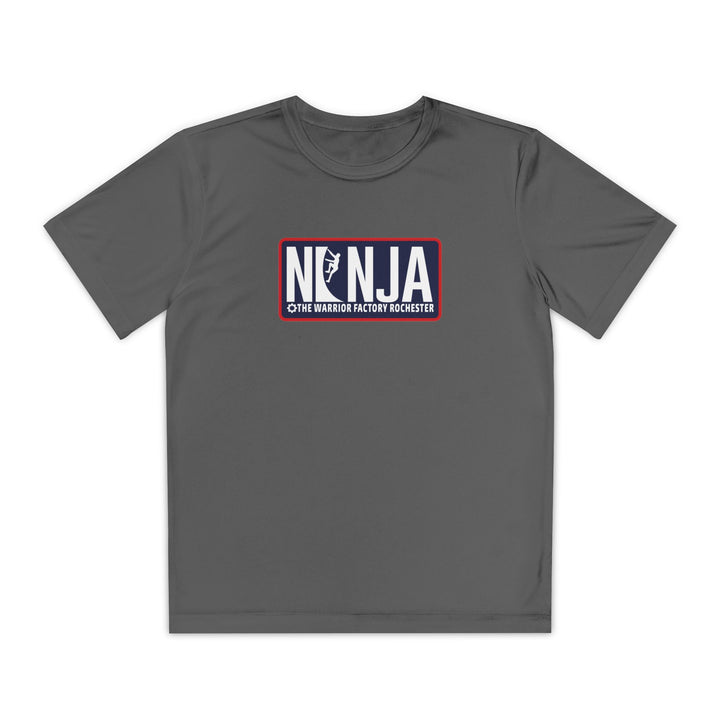 NINJA The Warrior Factory Rochester Badge Tee — Youth Competitor Shirt