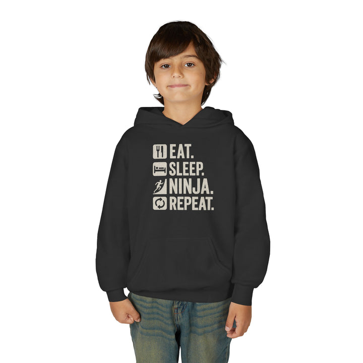 Youth Heavy 'Eat Sleep Ninja' Hoodie