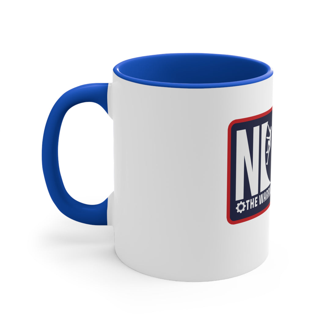 Ninja Warrior Factory Rochester 11oz Accent Mug — Red-Handle Coffee Cup