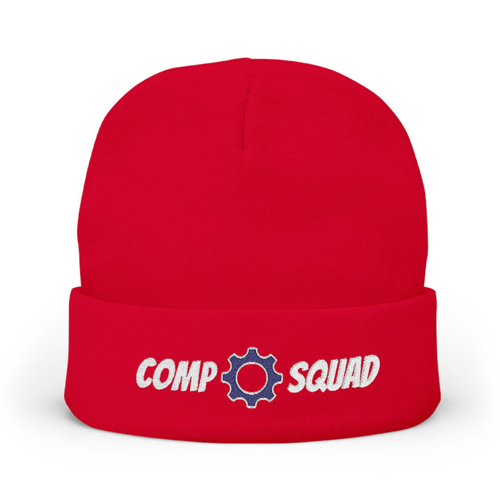 Embroidered Comp Squad Logo Knit Beanie