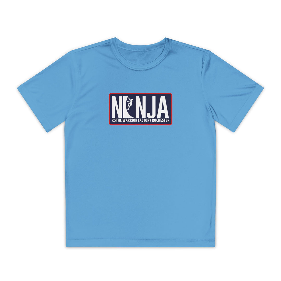 NINJA The Warrior Factory Rochester Badge Tee — Youth Competitor Shirt