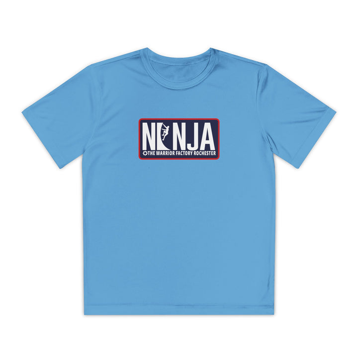 NINJA The Warrior Factory Rochester Badge Tee — Youth Competitor Shirt