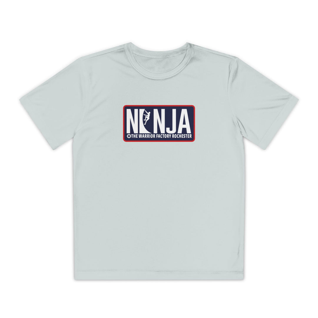 NINJA The Warrior Factory Rochester Badge Tee — Youth Competitor Shirt