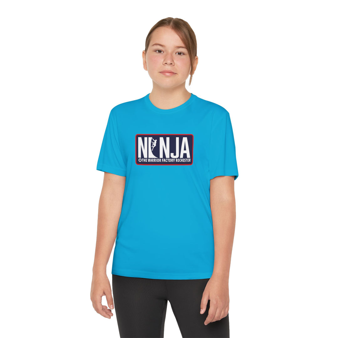NINJA The Warrior Factory Rochester Badge Tee — Youth Competitor Shirt