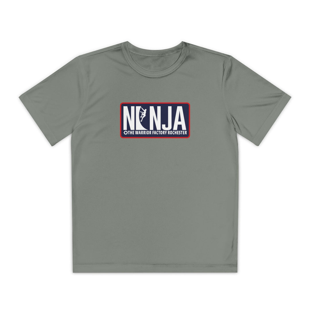 NINJA The Warrior Factory Rochester Badge Tee — Youth Competitor Shirt