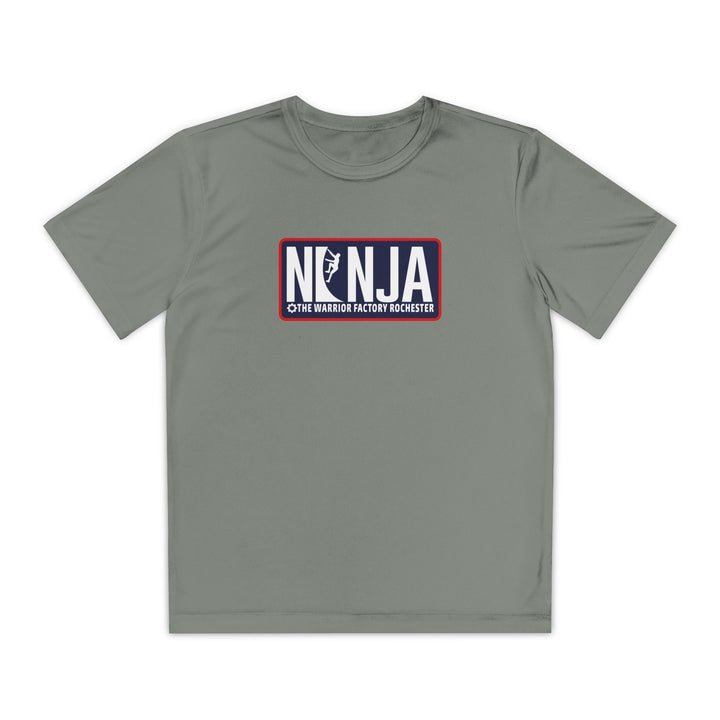 NINJA The Warrior Factory Rochester Badge Tee — Youth Competitor Shirt