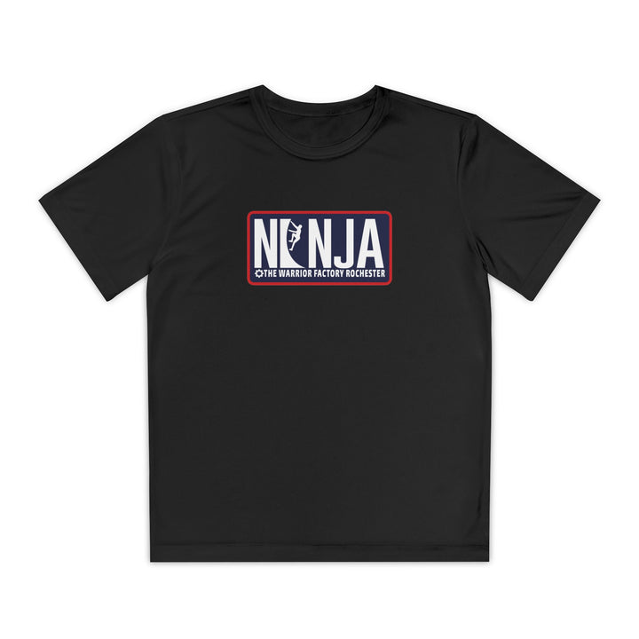 NINJA The Warrior Factory Rochester Badge Tee — Youth Competitor Shirt
