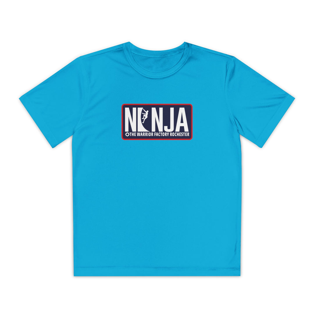 NINJA The Warrior Factory Rochester Badge Tee — Youth Competitor Shirt