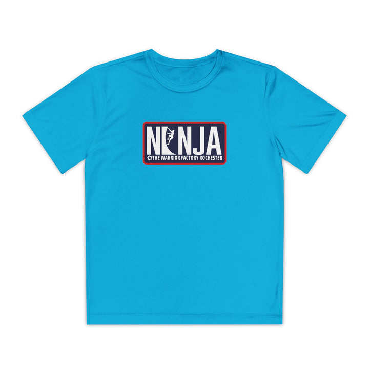NINJA The Warrior Factory Rochester Badge Tee — Youth Competitor Shirt