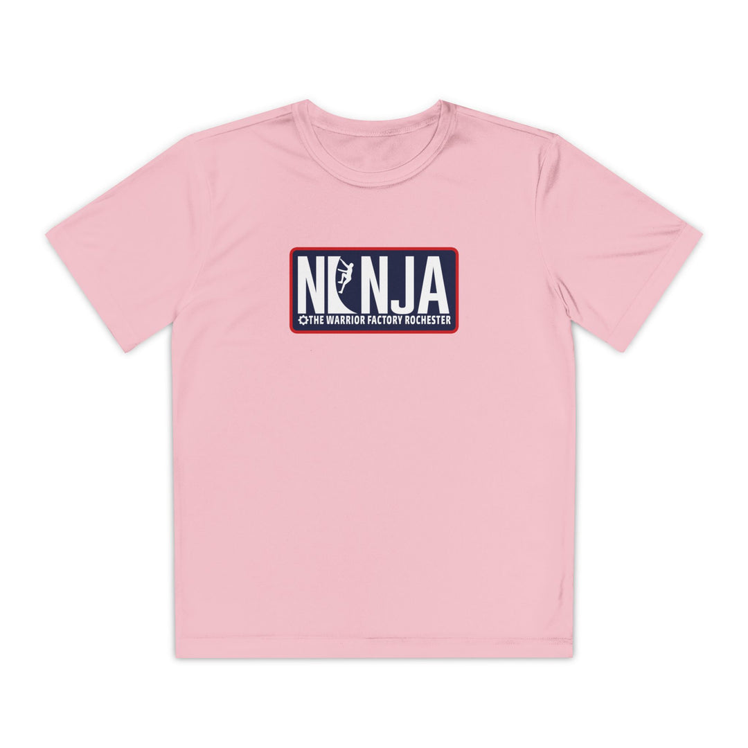 NINJA The Warrior Factory Rochester Badge Tee — Youth Competitor Shirt