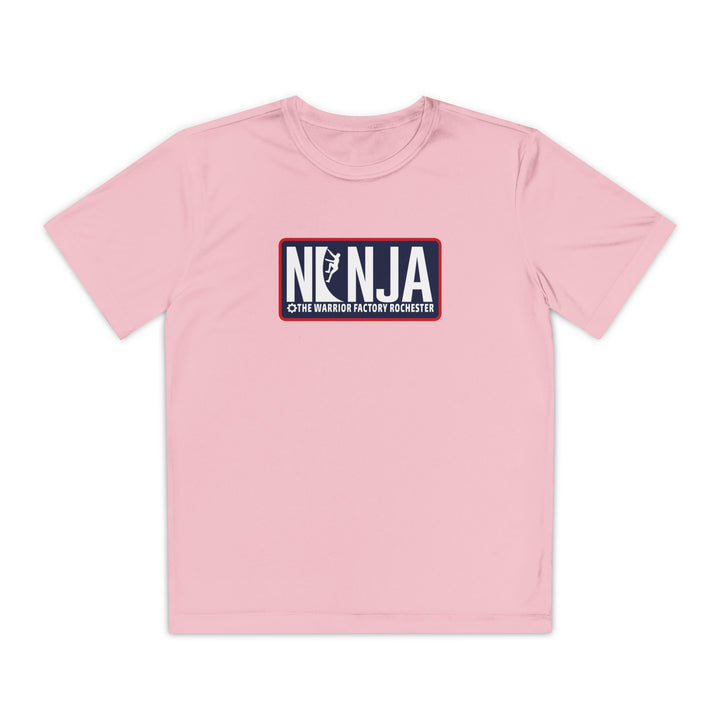 NINJA The Warrior Factory Rochester Badge Tee — Youth Competitor Shirt