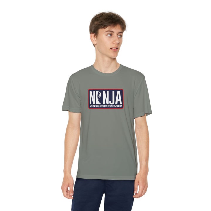NINJA The Warrior Factory Rochester Badge Tee — Youth Competitor Shirt