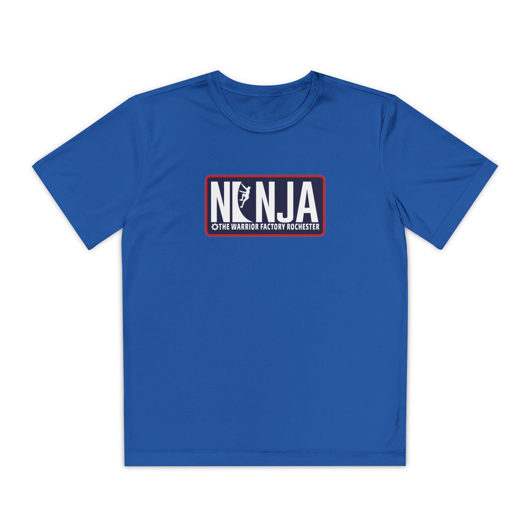 NINJA The Warrior Factory Rochester Badge Tee — Youth Competitor Shirt