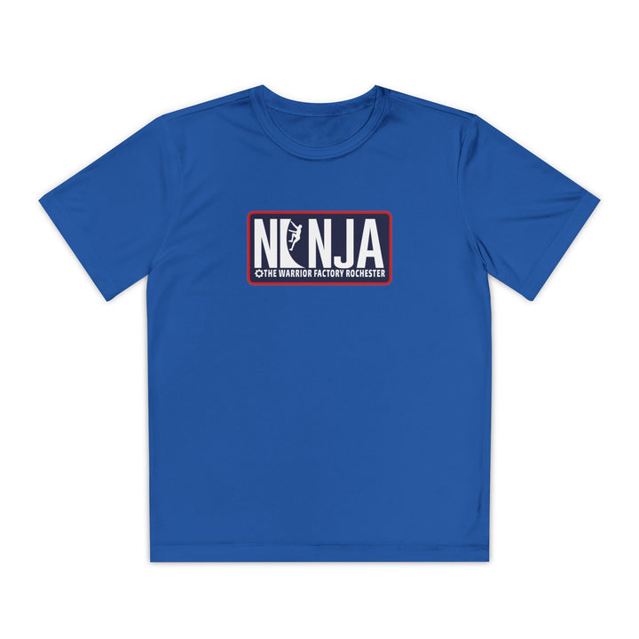 NINJA The Warrior Factory Rochester Badge Tee — Youth Competitor Shirt