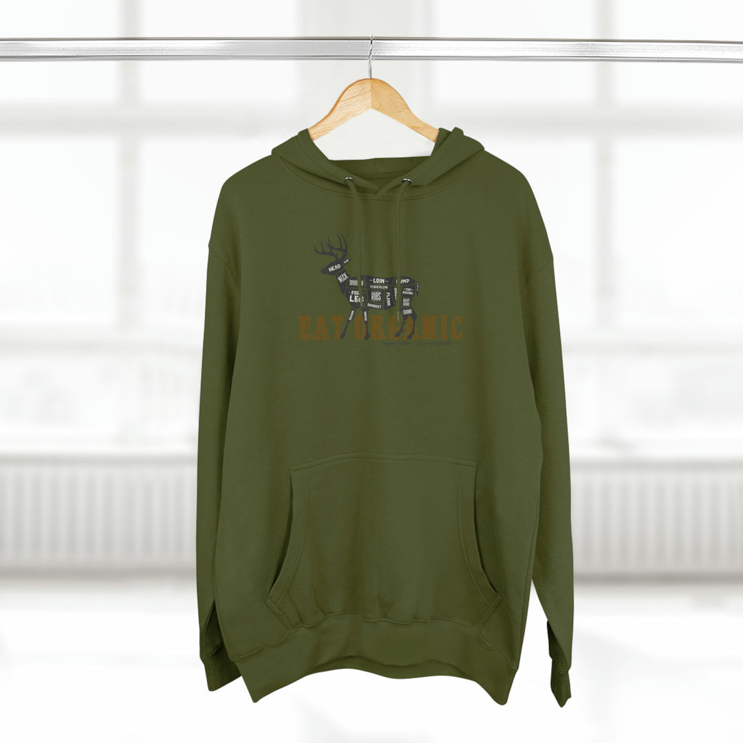 Eat Organic - Deer - Premium Pullover Hoodie