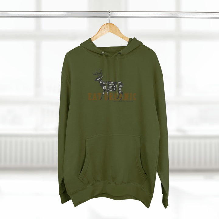 Eat Organic - Deer - Premium Pullover Hoodie