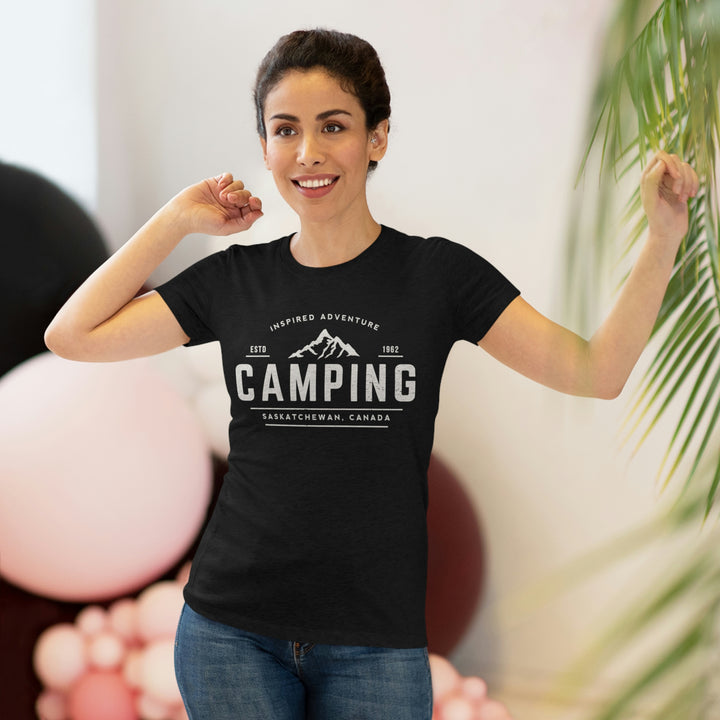 Women's Camping Vintage Premium Tri-Blend Tee