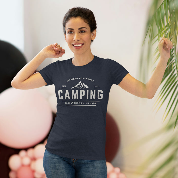 Women's Camping Vintage Premium Tri-Blend Tee