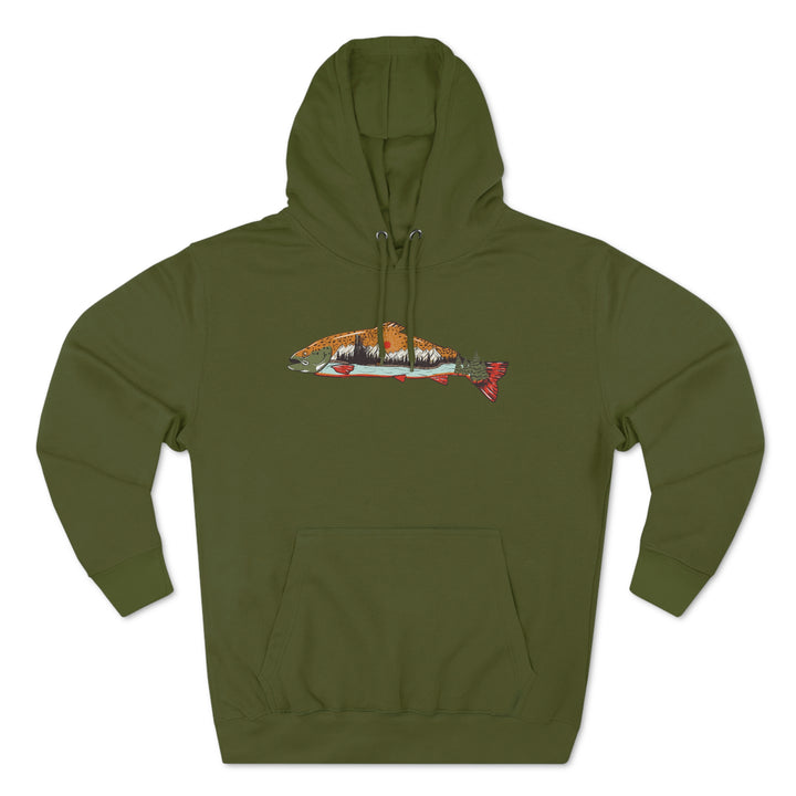 Trout & Mountains - Premium Pullover Hoodie