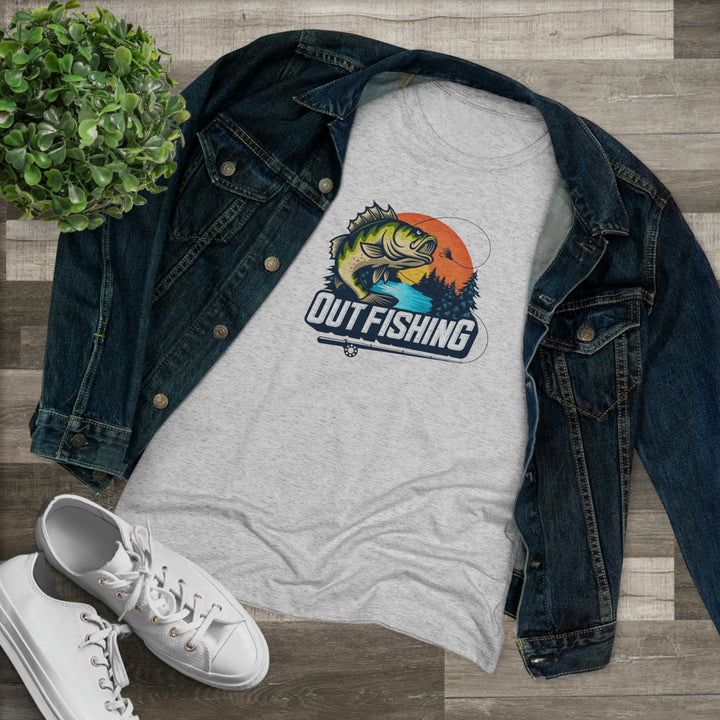 Women's Out Fishing Premium Tri-Blend Tee