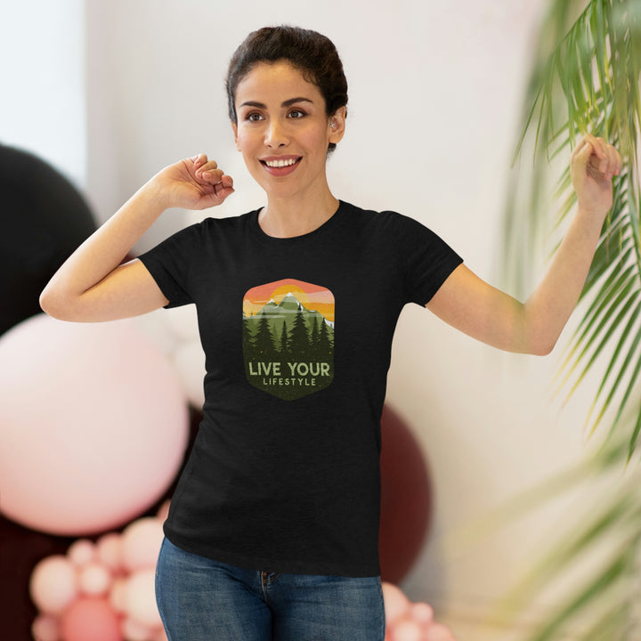 Live Your Lifestyle Graphic - Women's Premium Tri-Blend Tee