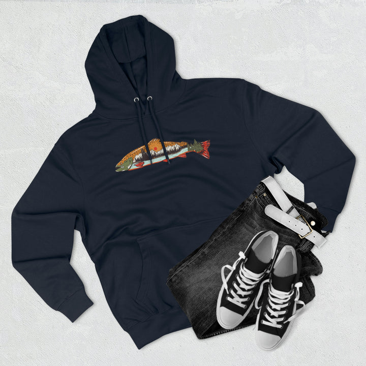 Trout & Mountains - Premium Pullover Hoodie