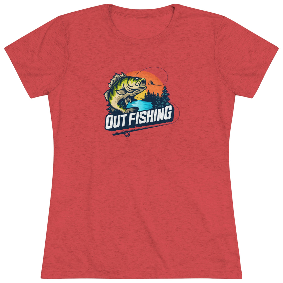Women's Out Fishing Premium Tri-Blend Tee
