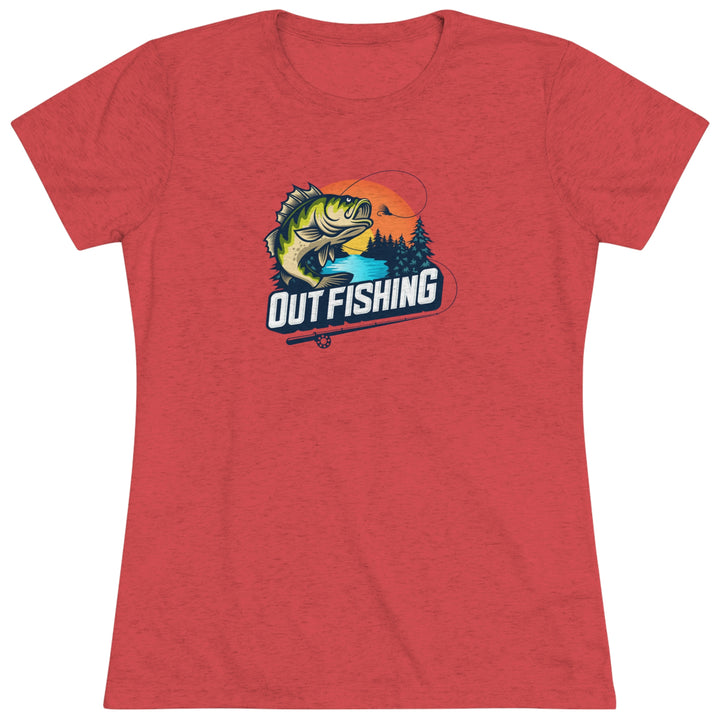 Women's Out Fishing Premium Tri-Blend Tee