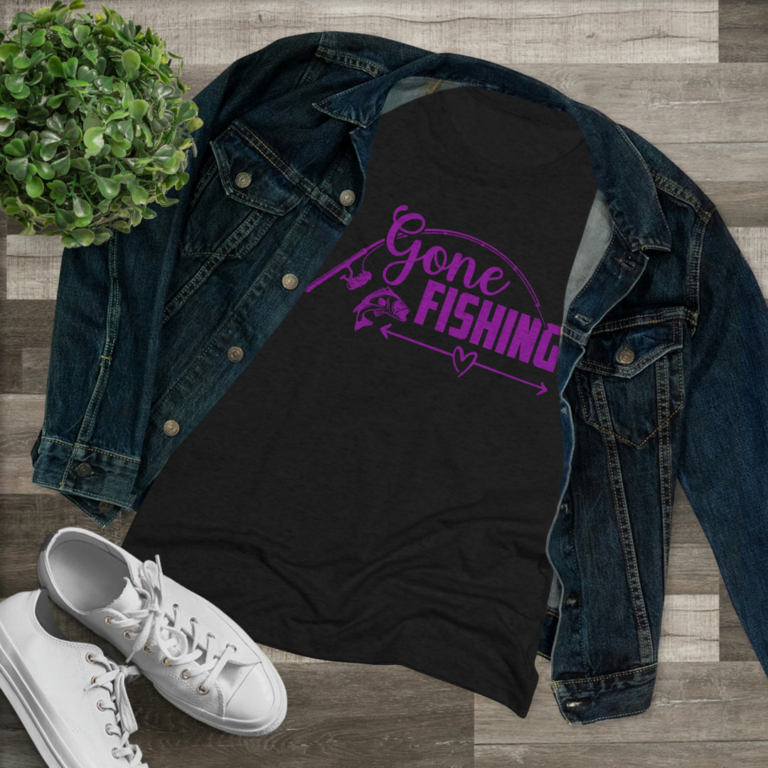 Gone Fishing Women's Premium Tri-Blend Tee