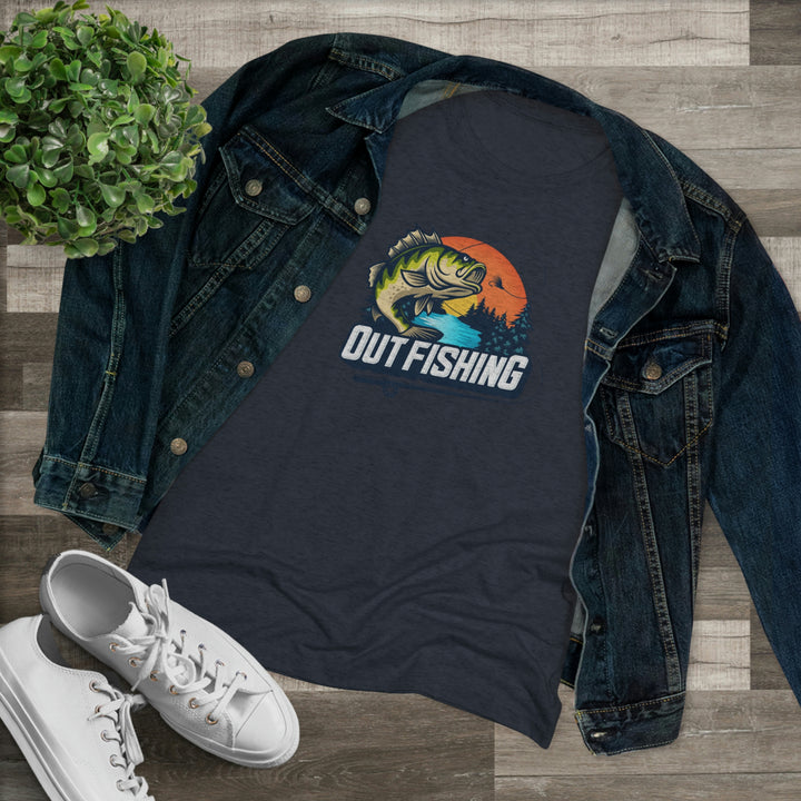 Women's Out Fishing Premium Tri-Blend Tee