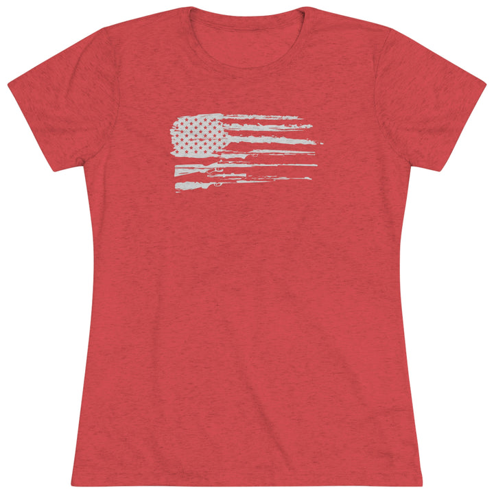 Women's 2A Flag - Women's Premium Tri-Blend Tee