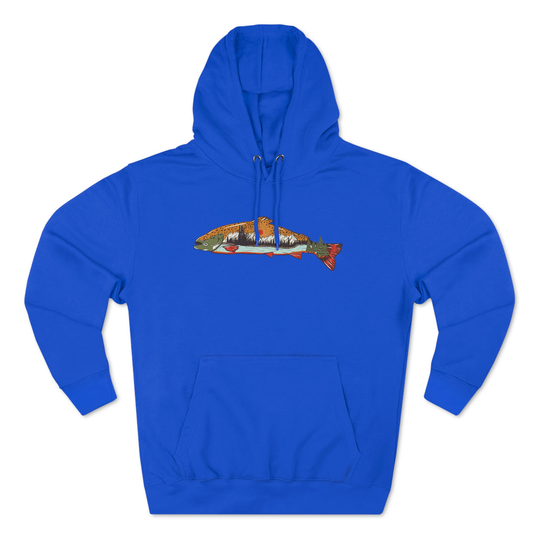 Trout & Mountains - Premium Pullover Hoodie