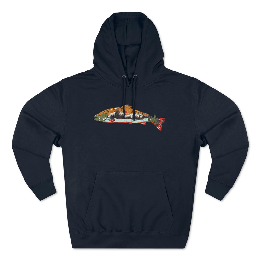 Trout & Mountains - Premium Pullover Hoodie