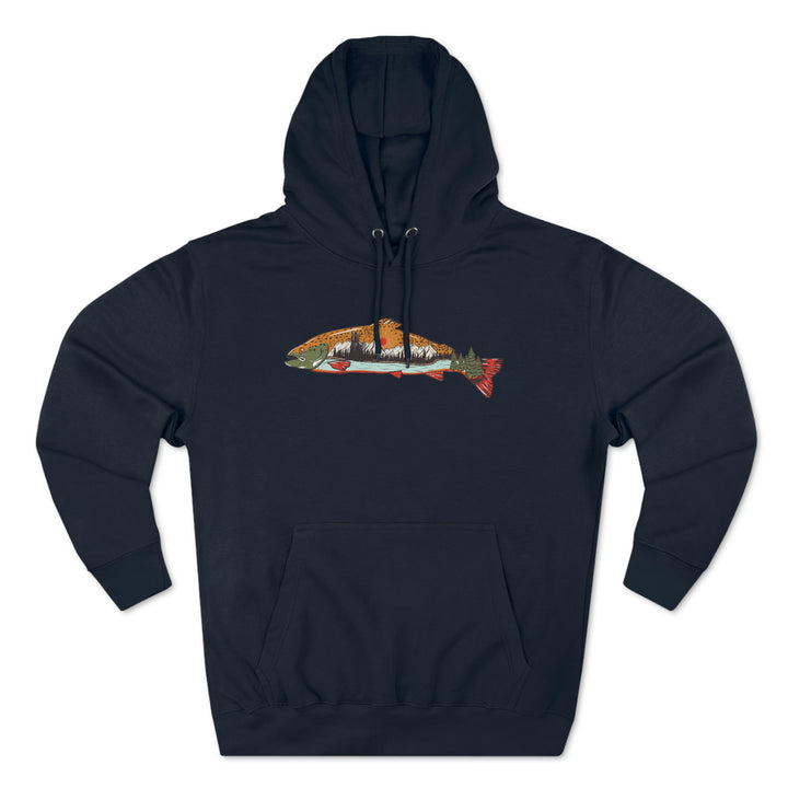 Trout & Mountains - Premium Pullover Hoodie