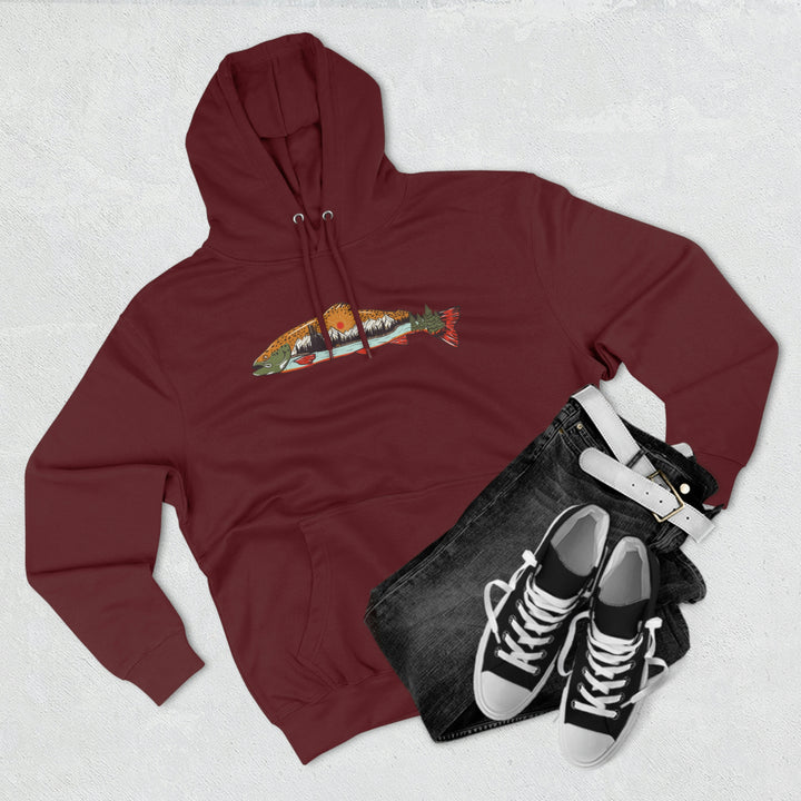 Trout & Mountains - Premium Pullover Hoodie