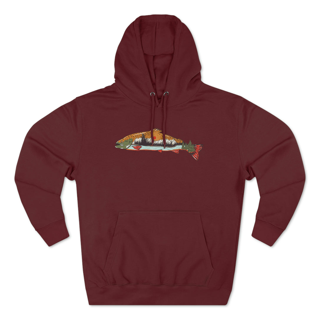 Trout & Mountains - Premium Pullover Hoodie