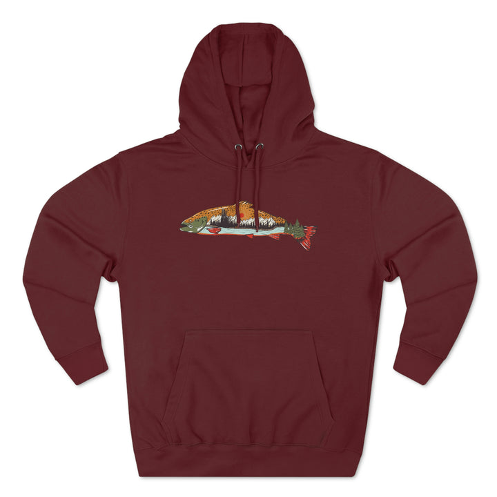Trout & Mountains - Premium Pullover Hoodie