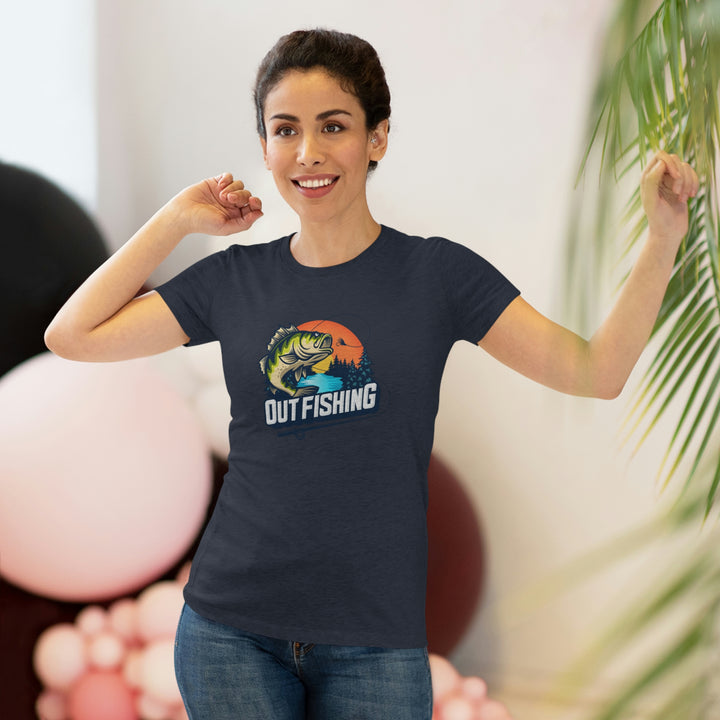 Women's Out Fishing Premium Tri-Blend Tee