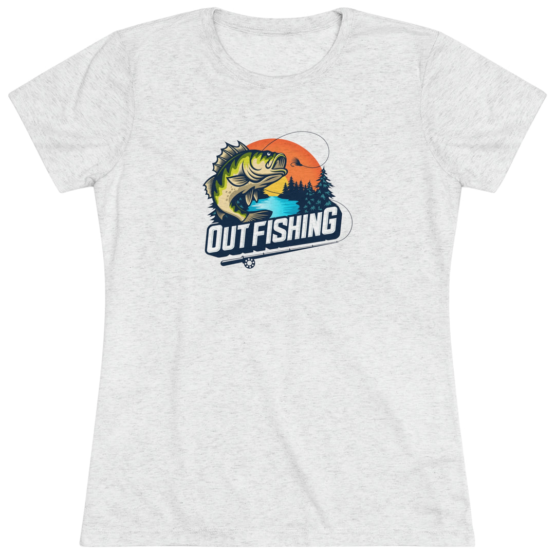 Women's Out Fishing Premium Tri-Blend Tee