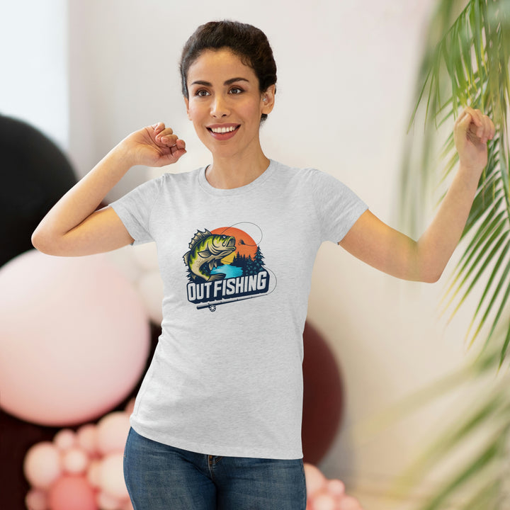 Women's Out Fishing Premium Tri-Blend Tee