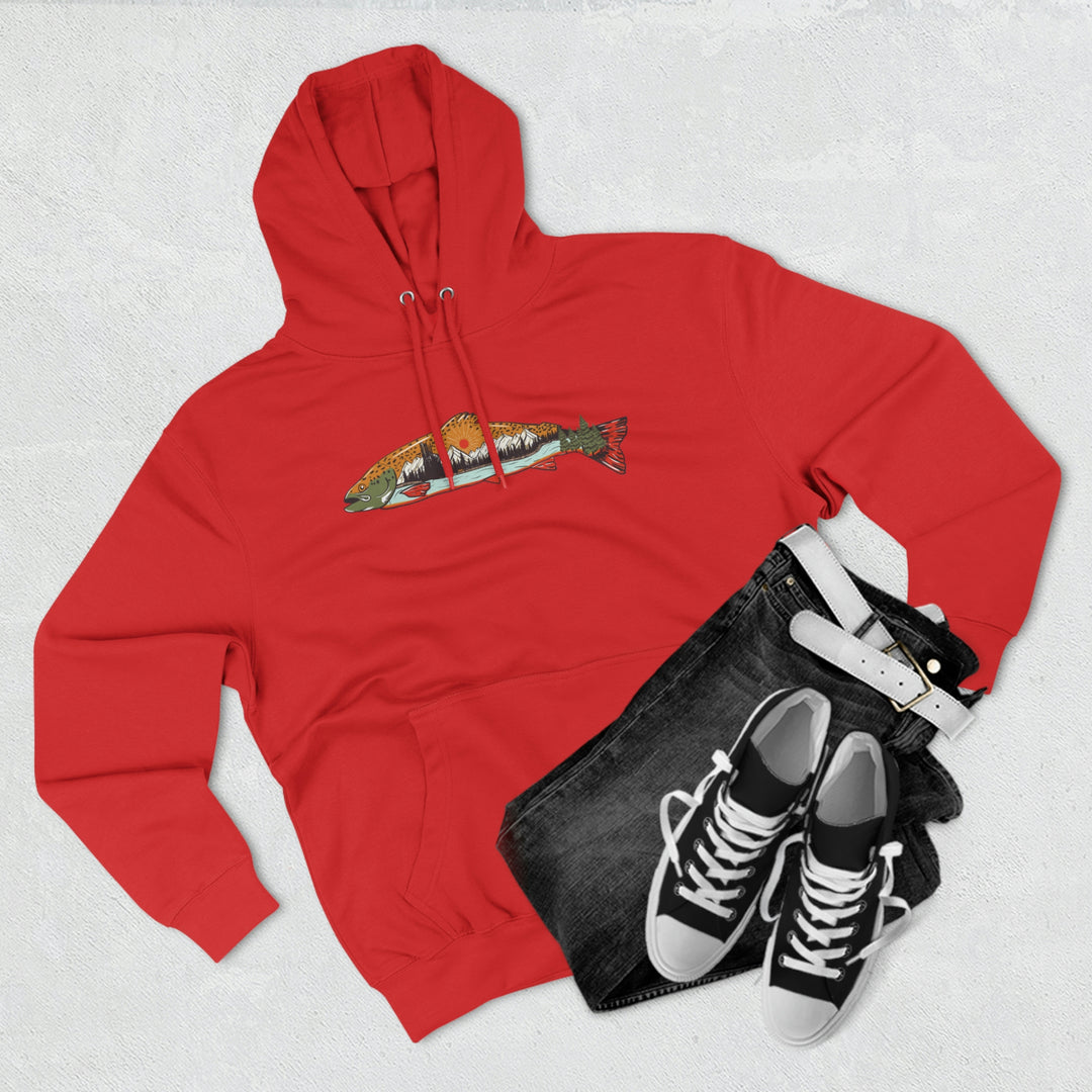 Trout & Mountains - Premium Pullover Hoodie
