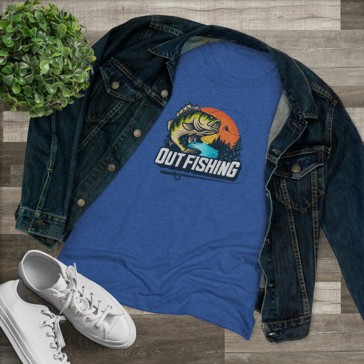 Women's Out Fishing Premium Tri-Blend Tee