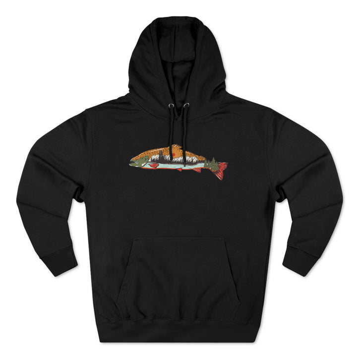 Trout & Mountains - Premium Pullover Hoodie