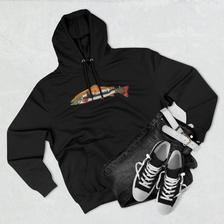 Trout & Mountains - Premium Pullover Hoodie