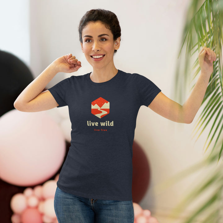 Live Wild, Live Free - Women's Premium Tri-Blend Tee