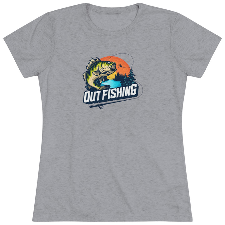 Women's Out Fishing Premium Tri-Blend Tee