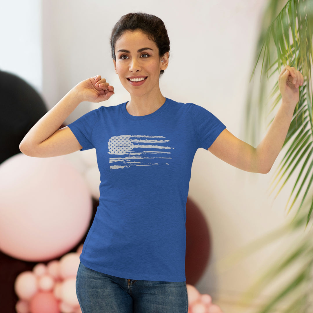 Women's 2A Flag - Women's Premium Tri-Blend Tee